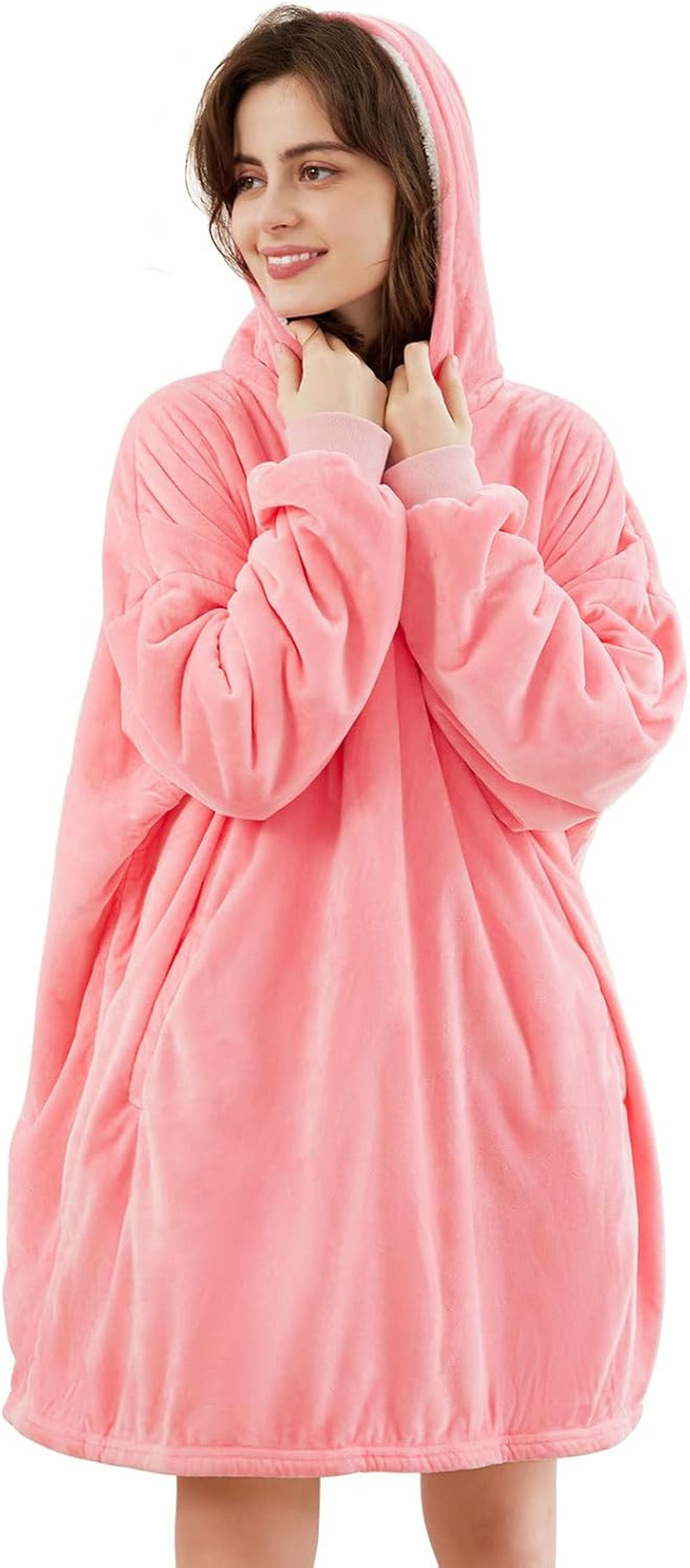 Fluffy Pink Blanket Hoodie